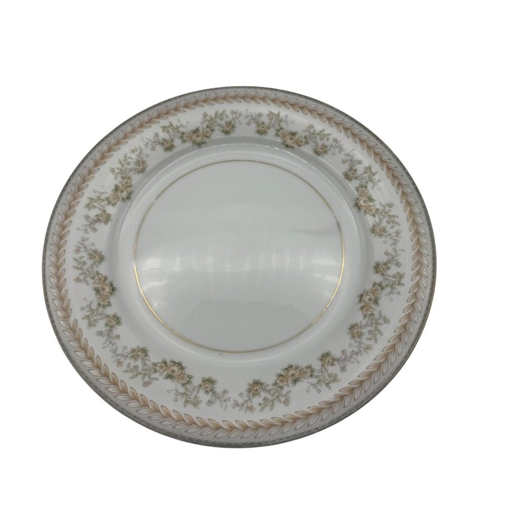 Noritake China Shelburne 5316 Floral Gold Embellished 7.5 Inch Bread Dessert Pla